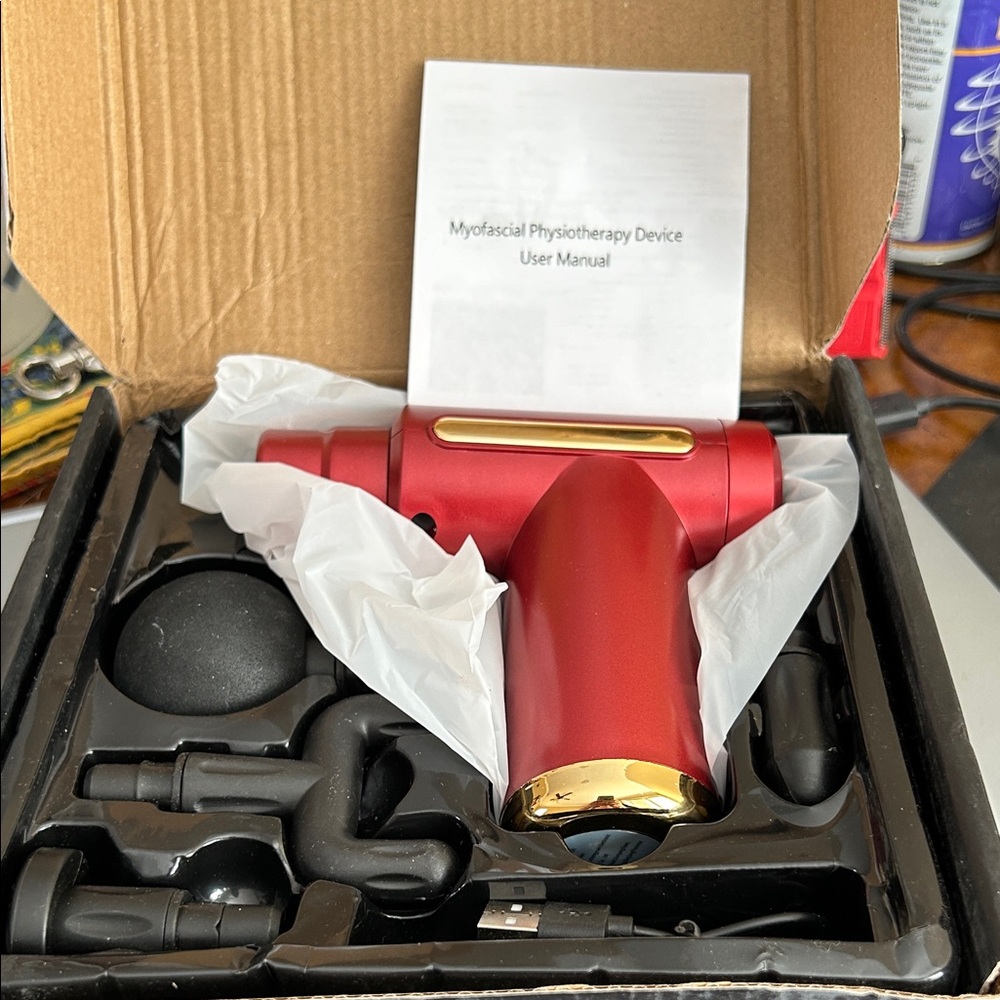 Red and Gold Massage Gun